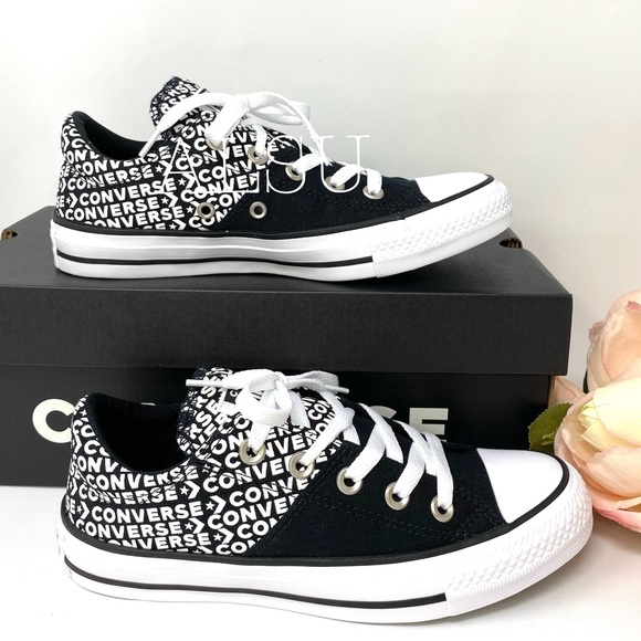 Converse Ctas Madison Low Canvas Black White LogoW - Picture 5 of 10